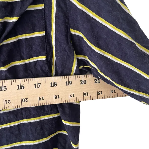 Intimately Free People Size XS Navy‎ Blue High Low Striped Blouse Tunic - Image 8