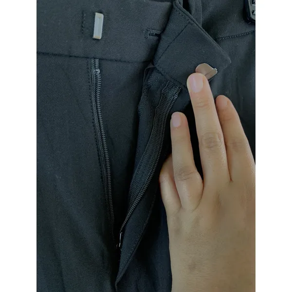 UNIQLO Women XS Black Smart Ankle Pants Tapered Stretch Office Work Trousers - Image 7