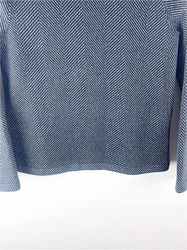 J. CREW Factory Blue Long Sleeves Funnel Neck Top Size Medium Fall Cabin Casual - Image 7