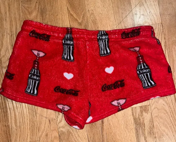 Coca-Cola Fuzzy Pajama Shorts + 🆓🎁 - Image 3