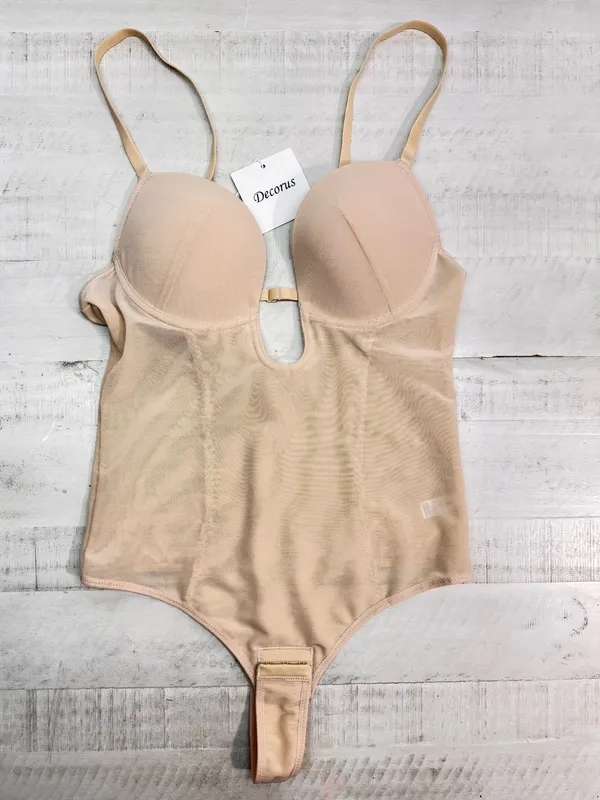 Decorus Shapewear Backless Bodysuit Plunge: Low back Shaper - Image 2