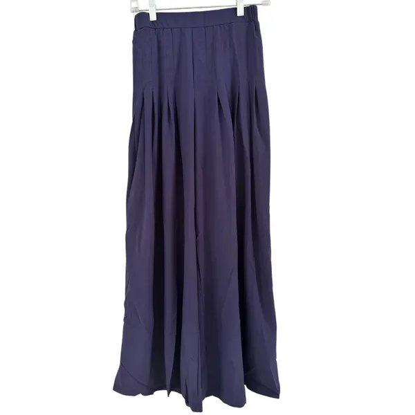 NWT Halara Navy Blue Breezeful High Waisted Side Pocket Shirred Wide Leg Pant XS - Image 2