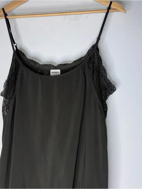 intimately free people Green Sleeveless‎ Lace Open Back Tank Top Medium Rayon - Image 3