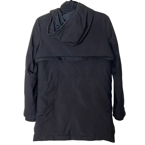 Banana Republic Black‎ Lightweight Hooded Rain Coat Jacket Women's Small GUC - Image 6