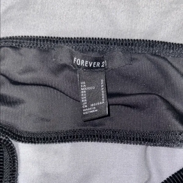 Forever 21 Black Velvet Triangle Bra Top - Image 3