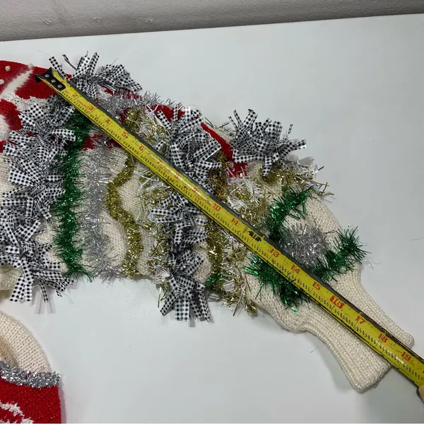 Vtg Sideffects Crafty Ugly Christmas Sweater Contest Tacky Heavy Knit Women LG - Image 6