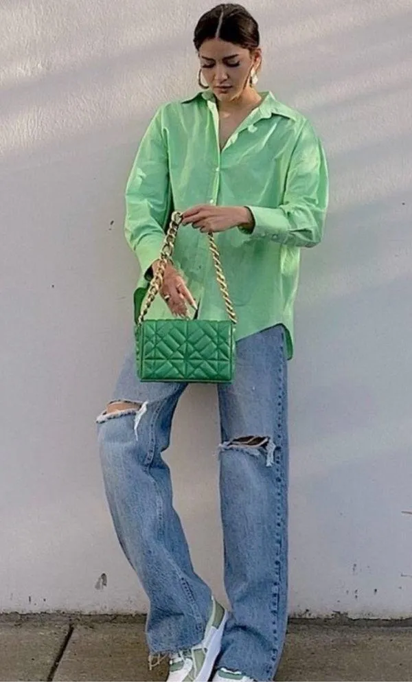 ZARA WIDE FULL LENGTH JEANS Size 2 - Image 3