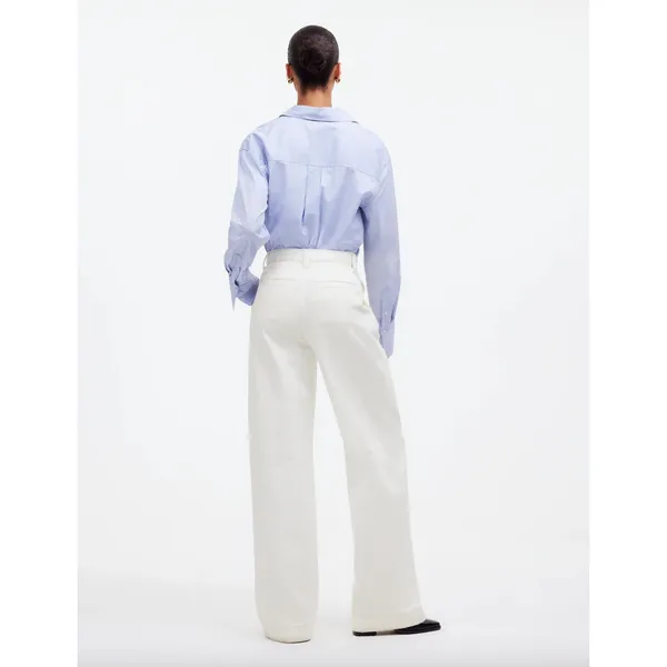 Madewell The Harlow Wide Leg Jean Airy Denim Baggy White High Waist US 31 NWT - Image 4