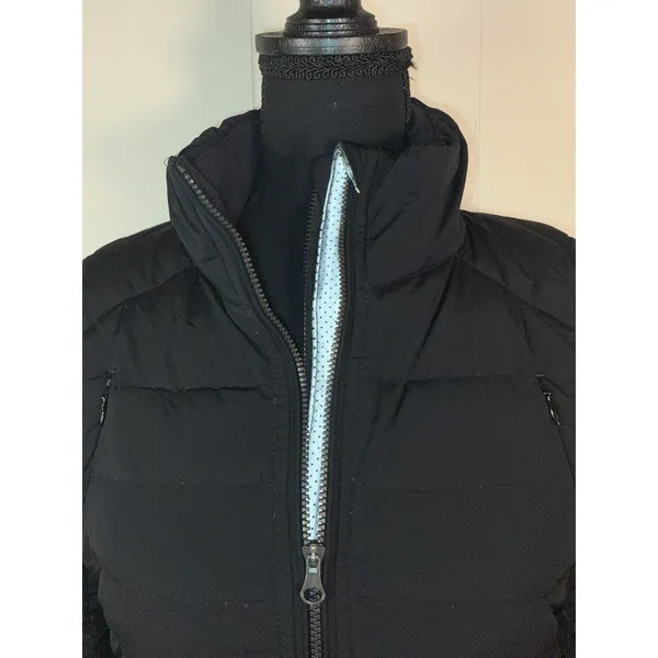 Lululemon Fluffed Up Jacket Women's 6 Black Zip Up Goose Down Reflective Running - Image 5