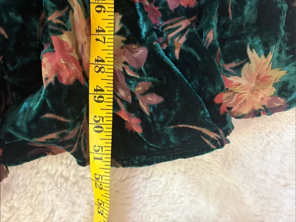 Lulus Real Allure Emerald Floral Burnout Velvet Strapless Maxi Dress Size XS - Image 7