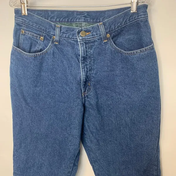 LL Bean Fleece Lined Jeans Sz 14P Double L - Image 3