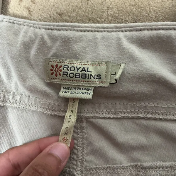 Royal Robbins Womens Gorpcore Granola Ruched Hiking Pants Tan Size L‎ ROYCL-S73 - Image 4