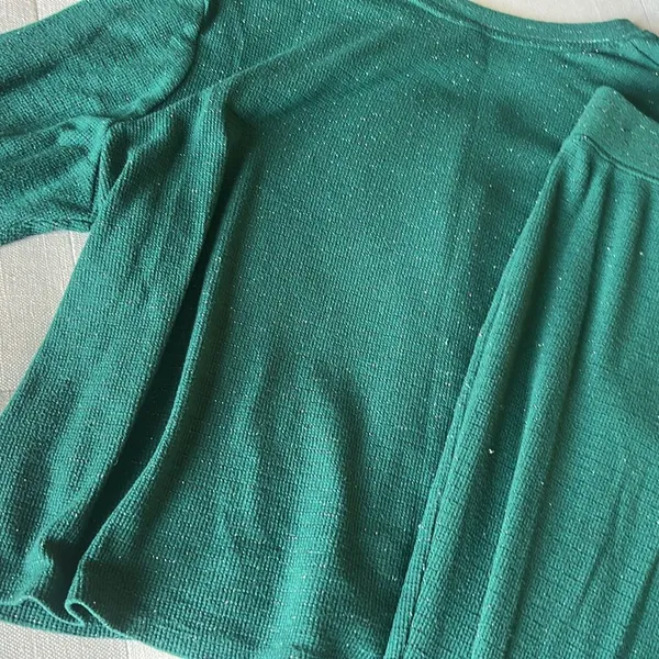 Stars Above Green Sparkly Two Piece Pajamas Set Size XXL - Image 10