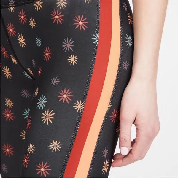 Splits59 NWT Sydney High Waist Techflex 7/8 Leggings Multi Floral + Red Stripes - Image 3
