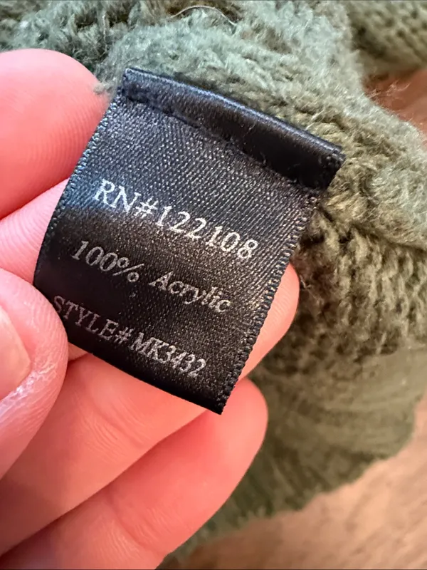 Ye Mak Olive Green Cable Turtleneck Sweater - Women’s Size Small - C27-139 - Image 8