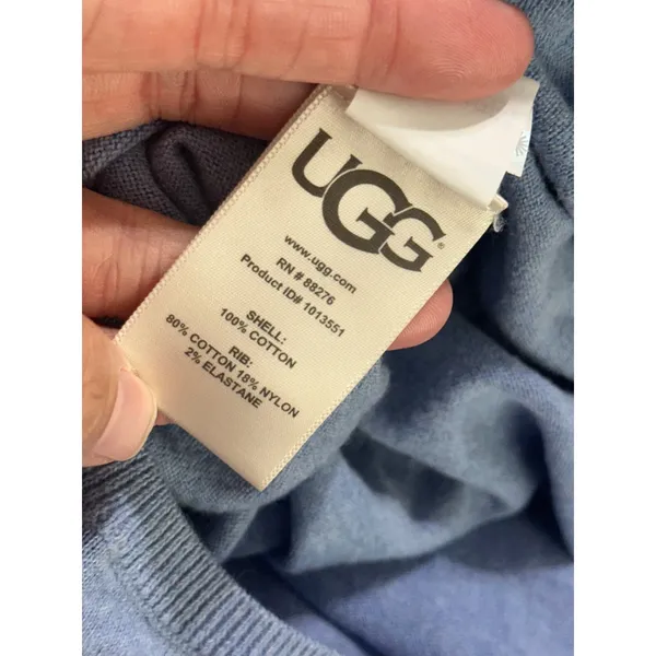 UGG Liliana Sweater Dress Womens Large Heathered Blue Boat Neck V-Back Knit‎ L - Image 9