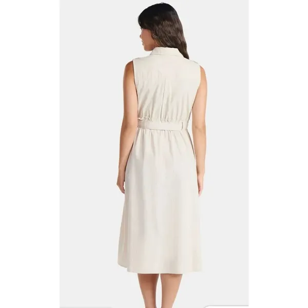 Time and Tru Women's Sleeveless Cotton Belted Midi Shirtdress Size XXL NWT - Image 2