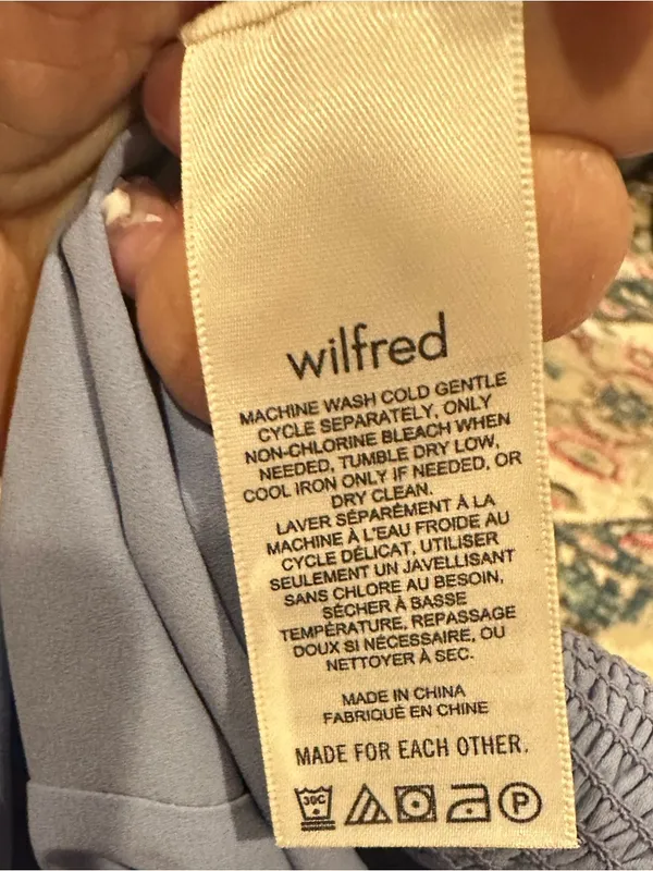 Aritzia Wilfred Grace Bustier Floral Cottage Soft Iris Cropped Poetic Top S - Image 7