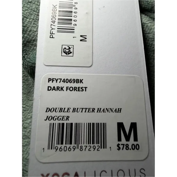 Yogalicious Lux Double Butter Hannah Velvet Velour Joggers in Sage Green Medium - Image 4