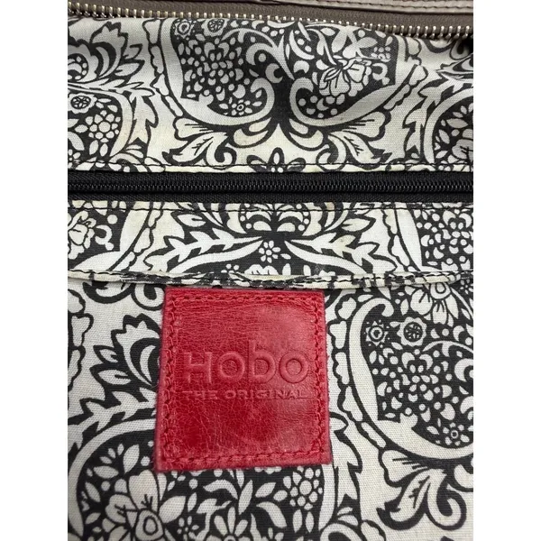Hobo The Original Gray Leather Crossbody Bag Shoulder Purse Organizer - Image 6