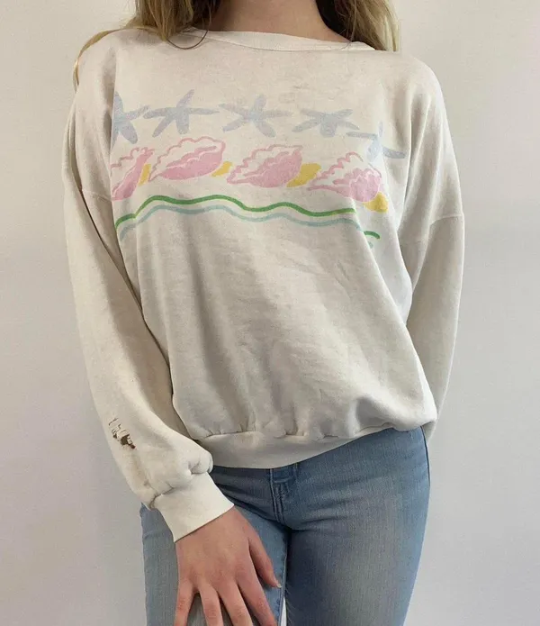 Vintage Down Under Crewneck Lightweight Material White Size L - Image 2