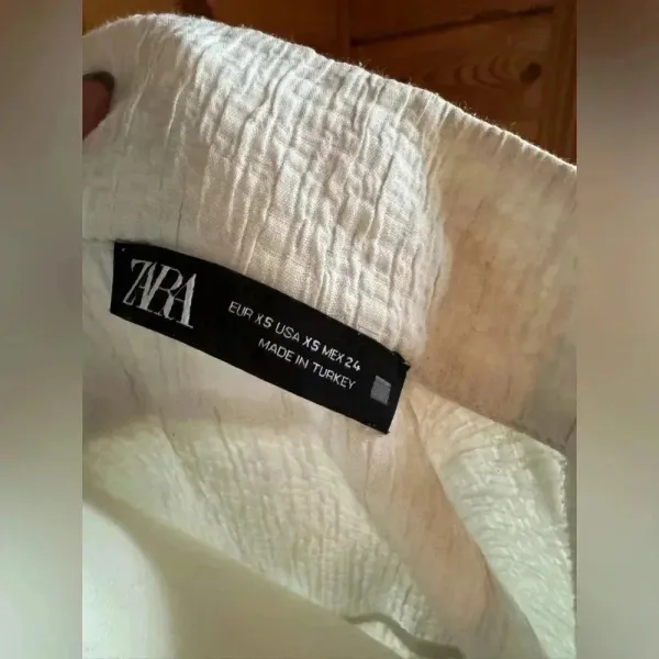 Zara White Oversized textured shacket size XS​ - Image 5