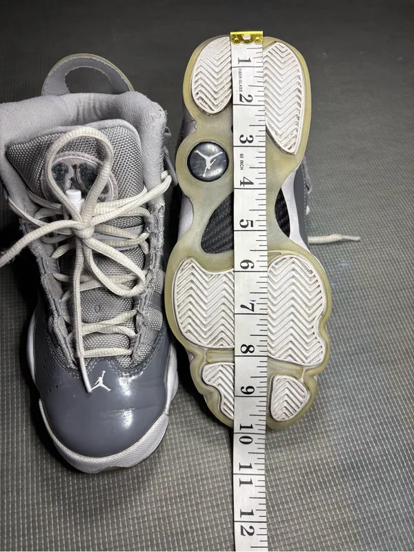 Jordan 6 Rings GS Cool Grey White Patent Leather Sneakers 323419-015 Youth 5.5Y - Image 4