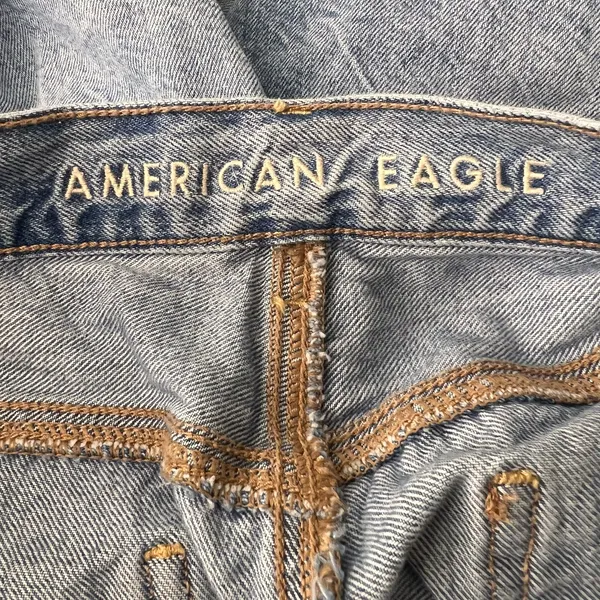 American Eagle Mom Jeans Distressed Denim Jeans Size 12 - Image 3