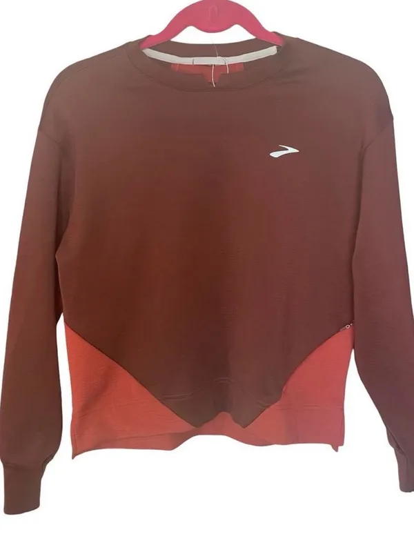 Brooks Run Within Sweatshirt Run Raisin Copper NWOT Small - Image 3