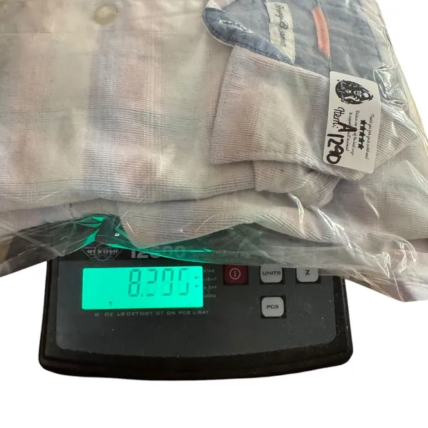 Tommy Bahama Coastal Cord Pastel Plaid Button Down‎ Cotton Shirt Casual Beach S - Image 9