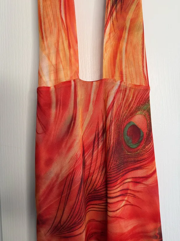 Red Halter Mini Dress Size 2 - Image 7