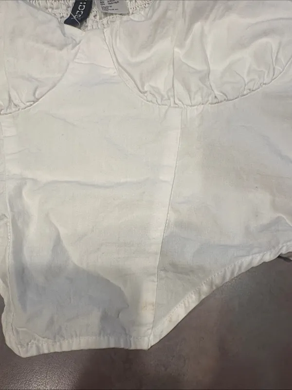 Divided Size XXS White Bohemian Style Crop Top - Image 6