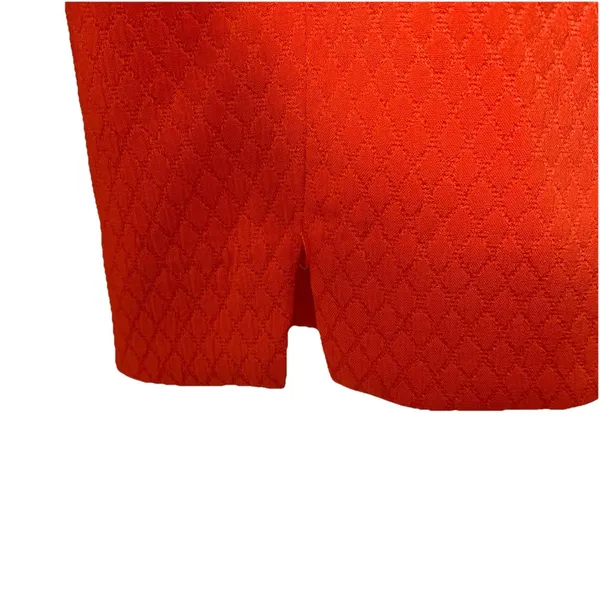 Dalia Collection Ankle Pants Womens‎ 8 Orange Textured Diamond Jacquard Slim Fit - Image 3