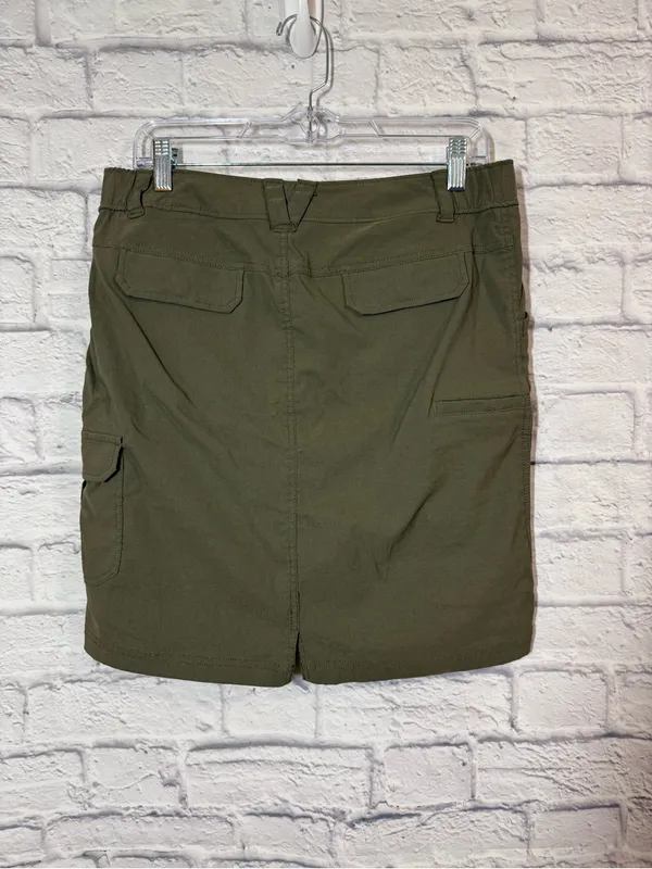 Duluth Trading Co Olive Green Women’s Cargo Skirt with Built in Shorts, 6 - Image 2