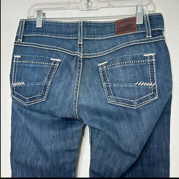 BKE Buckle‎ Denim Capri Cropped Jeans Starlite Thick Stitch Women Sz 28 - Image 3