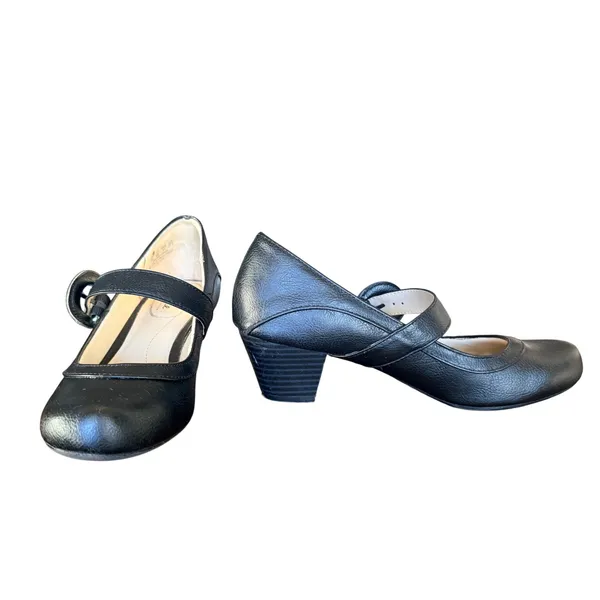 LifeStride‎ Black Mary Jane Soft System Block Heels Pumps Womens Size 7M ROZZ - Image 2
