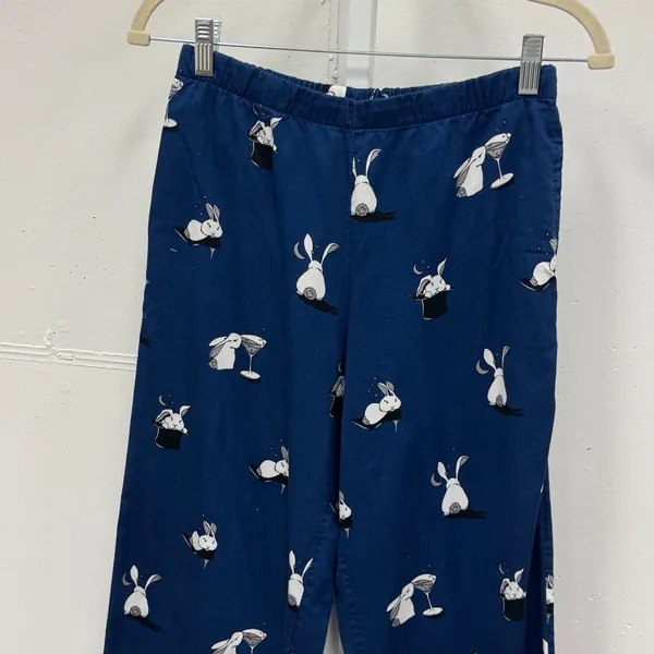 Kate Spade Magic Rabbit Martini Cotton Pajama Set 2 Piece Small Navy Blue Lounge - Image 8