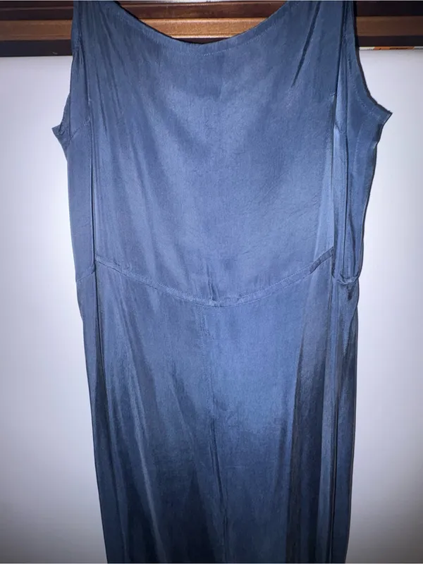 Vintage Express Navy Slip Maxi Dress - Image 2