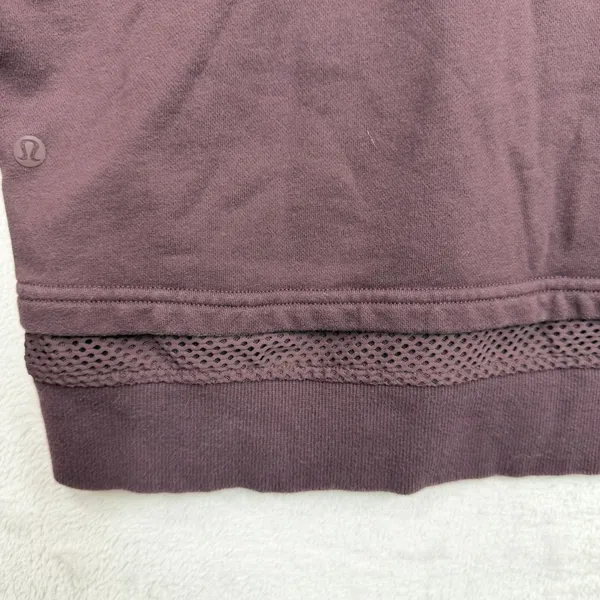 Lululemon Size 12 Warm Down Hoodie Sweatshirt Pelt Burgundy Light Terry Athletic - Image 10