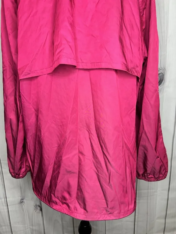 Chicos Zenergy Women's Hooded Nylon Blend Full Zip Jacket Sz 3 (16/18) Pink - Image 9