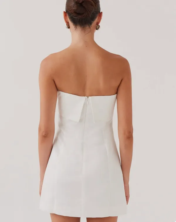White Pearl Tube Dress - Image 3