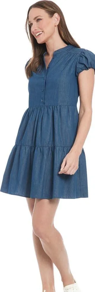 Denim Babydoll Dress London Times - Image 4