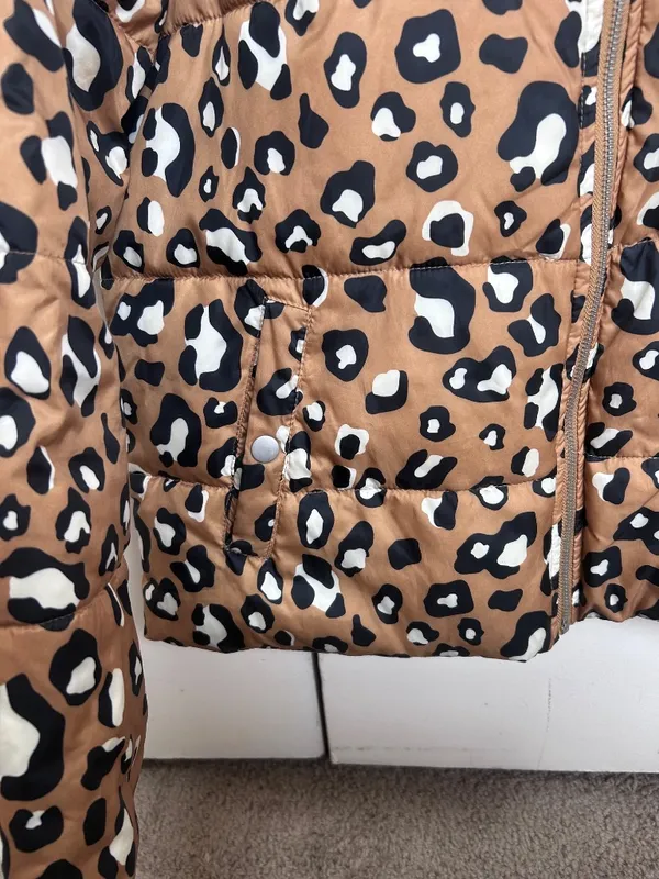 Who What Wear Cheetah Lite Puffer Jacket - Image 3