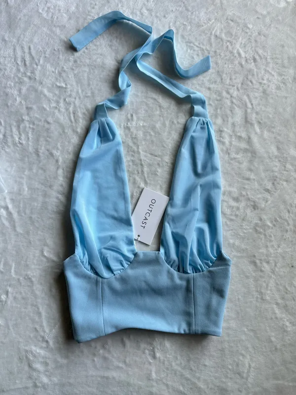 Outcast Clothing Fiia Corset Top Baby Blue - Image 7