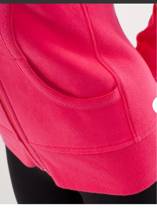 Rare Lululemon Scuba Hoodie Bon Bon logo $138 casual activewear workout zip fall - Image 4