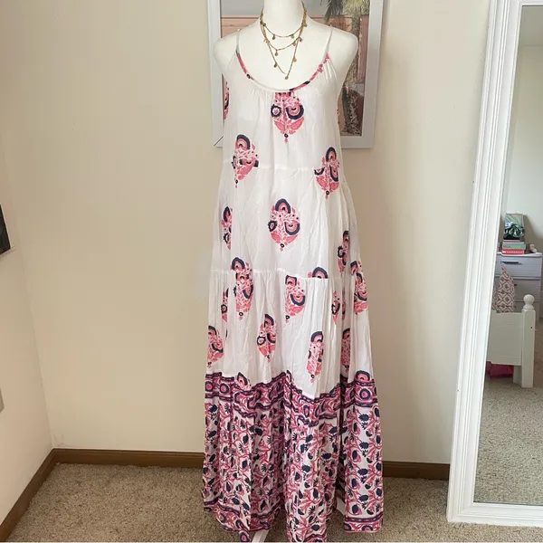 Roller Rabbit Dakota Sanu Floral Maxi Dress Size Medium - Image 2