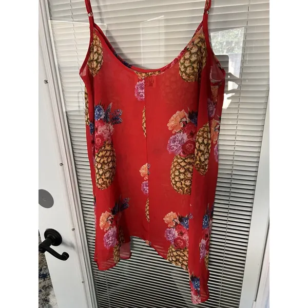 Show Me Your Mumu Bella Tunic Women’s Size M Red‎ Pineapple - Image 5