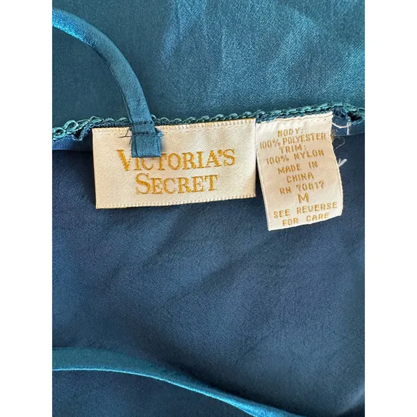 Victorias Secret Vintage‎ Gold label Long Blue Slip Dress Size M - Image 6