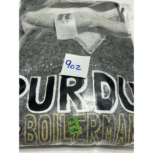 Russell Athletic Purdue Boilermakers Sweatshirt Womens Medium M Gray 3/4 Raglan Sleeve Scoop Neck - Image 10
