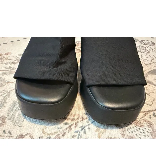 Steve Madden Slinky 30 Black Chunky Platform Slide Sandals Size 9.5 / 40 - Image 2